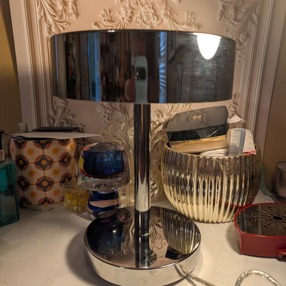 IKEA Chrome Table Lamp - Silver Stolkholm Dimming